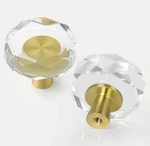 Ceymio Gold Crystal Cabinet Knobs, 1-1/4" Glass Drawer Pulls/handles 8-PACK. Fixed Price $15.00.