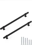 Knobelite 12 Pack Hole Centers 10 Matte Black Cabinet Handles, Stainless Steel. Fixed Price $14.99.