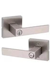 (lot Of 2) Kwikset 97402-911 Square Keyed Entry Door Handle Satin Nickel. Fixed Price $45.99.