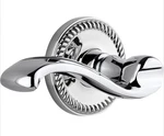 Grandeur Newport Rosette With Left Handed Portofino Lever, Single Dummy, Chrome. Fixed Price $40.00.