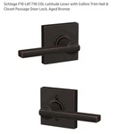Schlage F10 716 Latitude Lever With Collins Trim Hall & Closet Passage. Fixed Price $34.99.