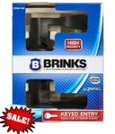 Brink's Keyed Entry Wave Style Door Lever, Tuscan Bronze Finish Handle Set New. Fixed Price $25.00.