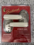 Rare! Gainsborough Bisque White & Satin Steel Bed Bath Lever Set #88635. Fixed Price $109.98.