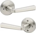 Kwikset Trafford Interior Privacy Bed Bath Door Lever Handle Satin Nickel. Fixed Price $17.09.