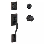 Schlage Addison Single Cylinder Handleset Georgian Knob Bronze Black F60 622. Fixed Price $59.99.