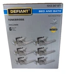 6 Defiant Tonebridge Satin Nickel Bed And Bath Door Lever Locking Privacy Pack. Fixed Price $49.95.