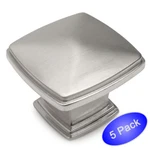 *5 Pack* Cosmas Cabinet Hardware Satin Nickel Square Knobs #4304SN. Fixed Price $19.20.