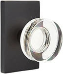 Sleek Black Privacy With Crystal Knob & Rectangle Rosette Design. Fixed Price $266.99.