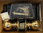 Schlage - Orbit Door Knob, Bed & Bath Privacy Lock, Bright Brass F40 605. Fixed Price $30.00.