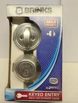 Brinks Single Cylinder Deadbolt Keyed Entry Satin Nickel Model 2717-119 Lock. Fixed Price $21.00.