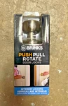 Brinks Push Pull Rotate Single Cylinder Lock, Satin Nickel, #23021-119. Fixed Price $30.00.
