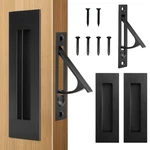 Hbl' Pocket Door Hardware Set 2 Recessed Flush Finger Pulls 1 Pack, Black. Fixed Price $30.98.