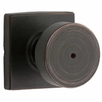 Kwikset Pismo Privacy Door Knob With Square Rose Venetian Bronze Finish. Fixed Price $19.99.