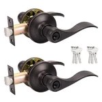 Probrico 2 Pack Entrance Door Handle Oil Rubbed Bronze, Entry Levers Co.... Fixed Price $70.39.