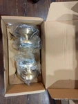 Emtek 8050PUS4 Providence Dummy Door Knob Set, Brass Collection - Satin. Fixed Price $125.99.