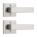 Knobwell 2-PACK Brushed Nickel Square Dummy Door Handles, Hall/closet. Fixed Price $43.41.