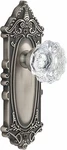 Grandeur Victorian Plate With Fontainebleau Crystal Knob, Privacy - 2.375. Fixed Price $262.78.