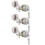 Gobrico 3 Satin Nickel Keyed Alike Single Deadbolts Door Pack,. Fixed Price $57.89.