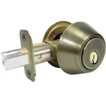 Tru-guard Taiwan Fu Hsing Industrial DL82 KA3Z Double-cylinder Deadbolt, Antique. Fixed Price $118.30.