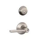 Schlage F51A 619 Latitude Lever Keyed Entry Lock - Satin Nickel. Fixed Price $44.99.