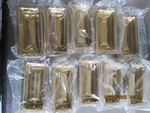 H.b Ives 227B3 Bright Brass Rectangle Flush Pull Bulk Lot Of 10. Fixed Price $35.00.