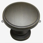 Gatehouse Oil-rubbed Bronze Large Round Contemporary Cabinet Door Knobs 1-3/4". Fixed Price $9.00.
