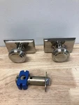 Emtek 8121NWUS15 Satin Nickel Norwich Passage Knob Set With Rectangular Rose. Fixed Price $99.99.