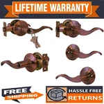 Constructor Prelude Antique Copper Door Lock Lever Entry Privacy Passage Dummy. Fixed Price $15.98.