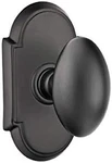 Flat Black Privacy Door With Stylish 8 Rosette And Egg Knob. Fixed Price $247.99.
