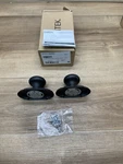 Emtek 8058PUS19 Providence Non-turning Dummy Door Knob Set, Flat Black. Fixed Price $71.99.