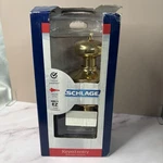 Schlage Plymouth Doorknob Keyed Entry Bright Brass F51 V 505 605. Fixed Price $22.95.