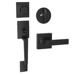 Hosom Front Door Lock Set Black Handle With 1 Pack, Matte. Fixed Price $75.81.