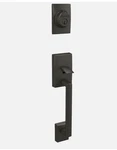 Schlage Century Single Cylinder Handleset Exterior, Black Stainless FC58 530. Fixed Price $35.99.