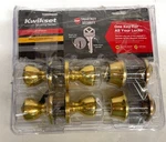 Kwikset Tylo Keyed Entry Knob And Single Cylinder Deadbolt Project Pack, Brass. Fixed Price $29.71.