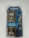 Schlage Privacy Lock For Bed Bathroom Door Knob Satin Nickel Georgian F40VGEO619. Fixed Price $16.25.