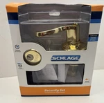 Schlage FB50 Flair Lever Deadbolt Set Bright Brass Keyed Entry New Open Box. Fixed Price $28.99.