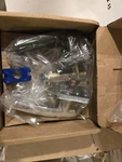 Emtek 5210 US10B X US26 Geneva Lever Sq Rose Privacy Set Split Finish. Fixed Price $109.99.