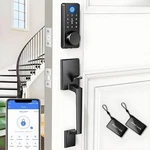 Blacksmith Smart Keyless Entry Door Lock Set W/front Handle Fingerprint. Fixed Price $89.00.