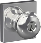 Schlage F51A-PLY-COL Plymouth Single Cylinder Keyed Entry Door Chrome. Fixed Price $68.99.