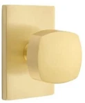 Emtek 5052FRK Freestone Non-turning Two-sided Dummy Door Knob Set Satin Brass. Fixed Price $79.99.