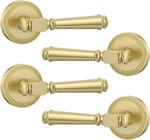 4 Pack Brushed Gold Dummy Door Handles, Decorative Non-turning Lever With. Fixed Price $147.99.