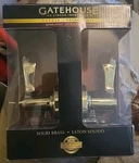 Gatehouse Estate Polished Brass Keyed Entry Handle Lever Door Knob #147387 - G2. Fixed Price $44.99.