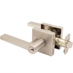 Vienna Door Lever With Square Rosette, Entry Latch, Kw Keyway, Satin Nickel By. Fixed Price $86.10.