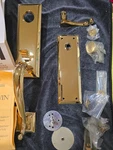 Baldwin 85355 Home Door Handle Set (full Dummy Trim Right Hand) Polished Brass. Fixed Price $135.00.