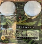 Vintage Gainsborough Genuine Porcelain Hall & Closet Non Locking Door Knob Gold. Fixed Price $75.00.