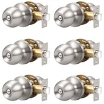 Knobonly 6 Pack Bedroom/bathroom Satin Nickel Door Knobs Privacy Sets Ha.... Fixed Price $60.78.
