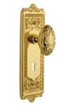 Nostalgic Warehouse Egg & Dart Plate With Single Dummy, Polished Brass. Fixed Price $79.77.
