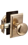Emtek 8221PUS7 Antique Brass Providence Door Set With Round Privacy Knobs. Fixed Price $117.99.