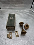 Vintage Dexter Brass Door Knob Set Box. Fixed Price $35.00.