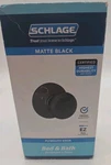 Schlage Door Knob Plymouth Matte Black Bed Bath Round Smooth Base New. Fixed Price $19.20.